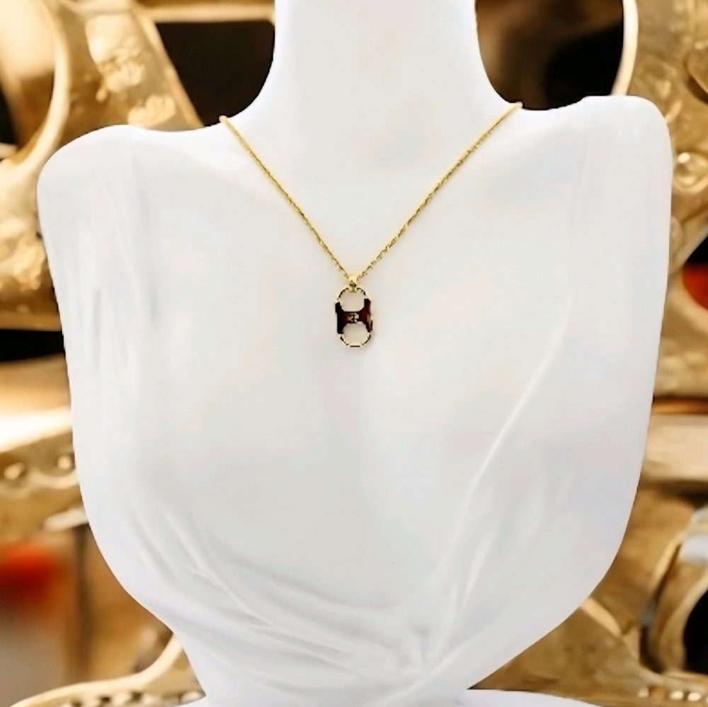 Tory Burch Gold Gemini Pendant Necklace - Picture 3 of 3